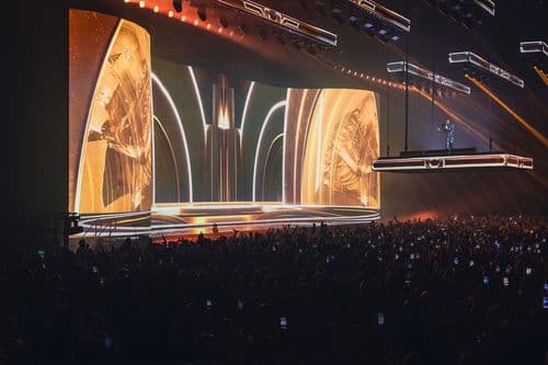 Image de l'artiste en concert.