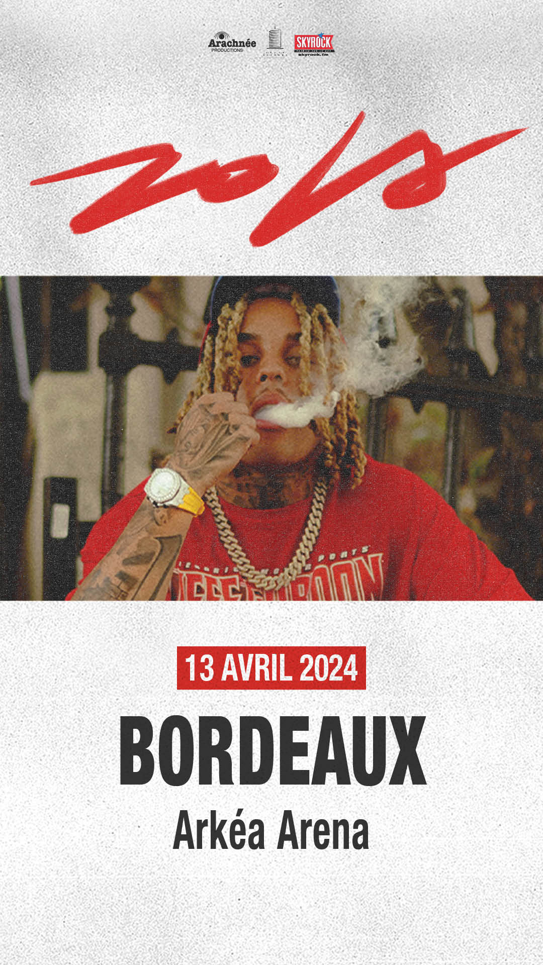 Zola Concert 13 Avril 2024 Billetterie Bordeaux Arkéa Arena